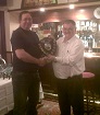 Cars & Vans 4U Ltd Trophy Winners: Allan Sherratt of the sponsors presents the trophy to Mark Shaw of the Ox-fford